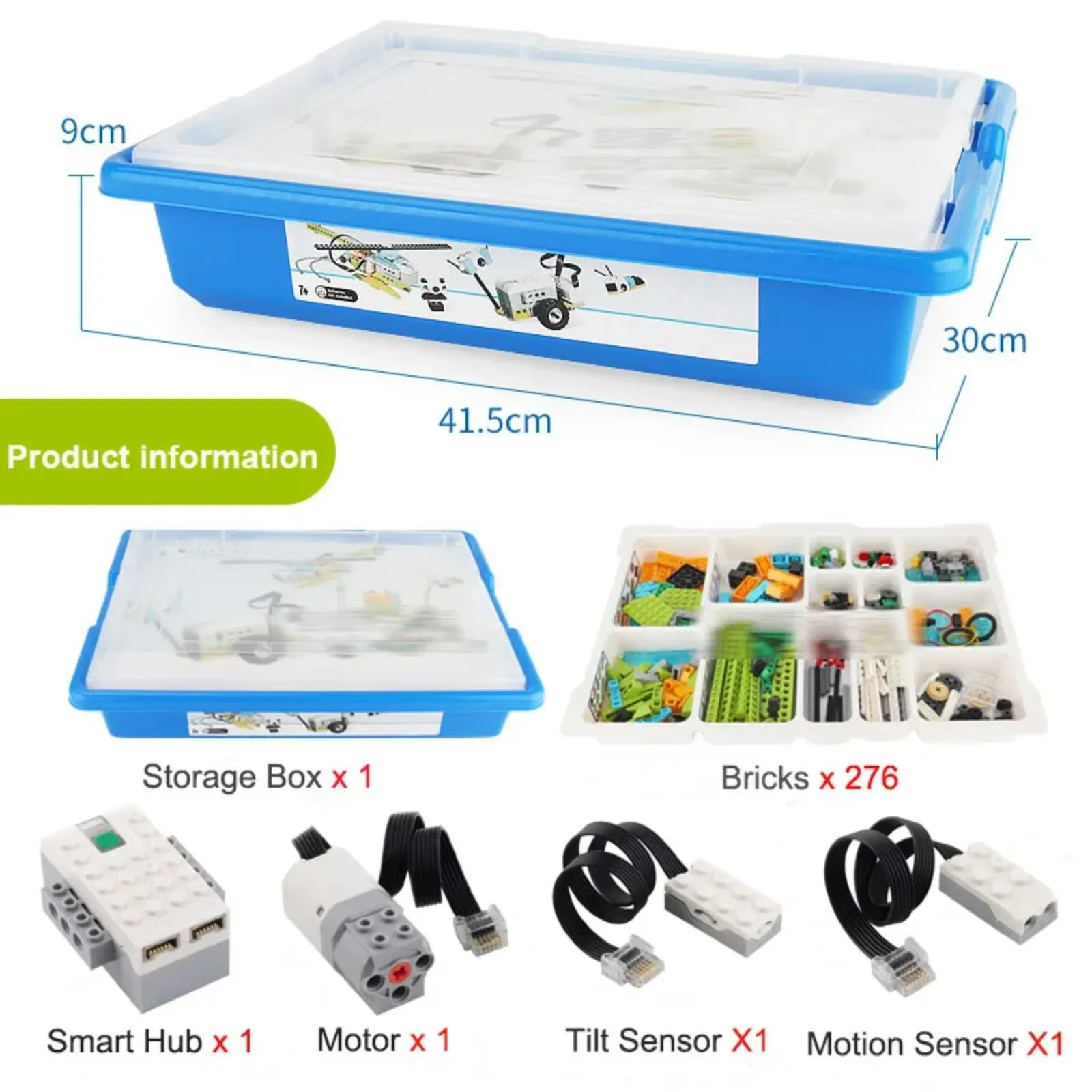Electronic Building Blocks Stem Kit - 280個+109個 ハイテクロボット組み立てセット 電子部品モーターキット STEM教育玩具 収納ボックスとマニュアル付き
