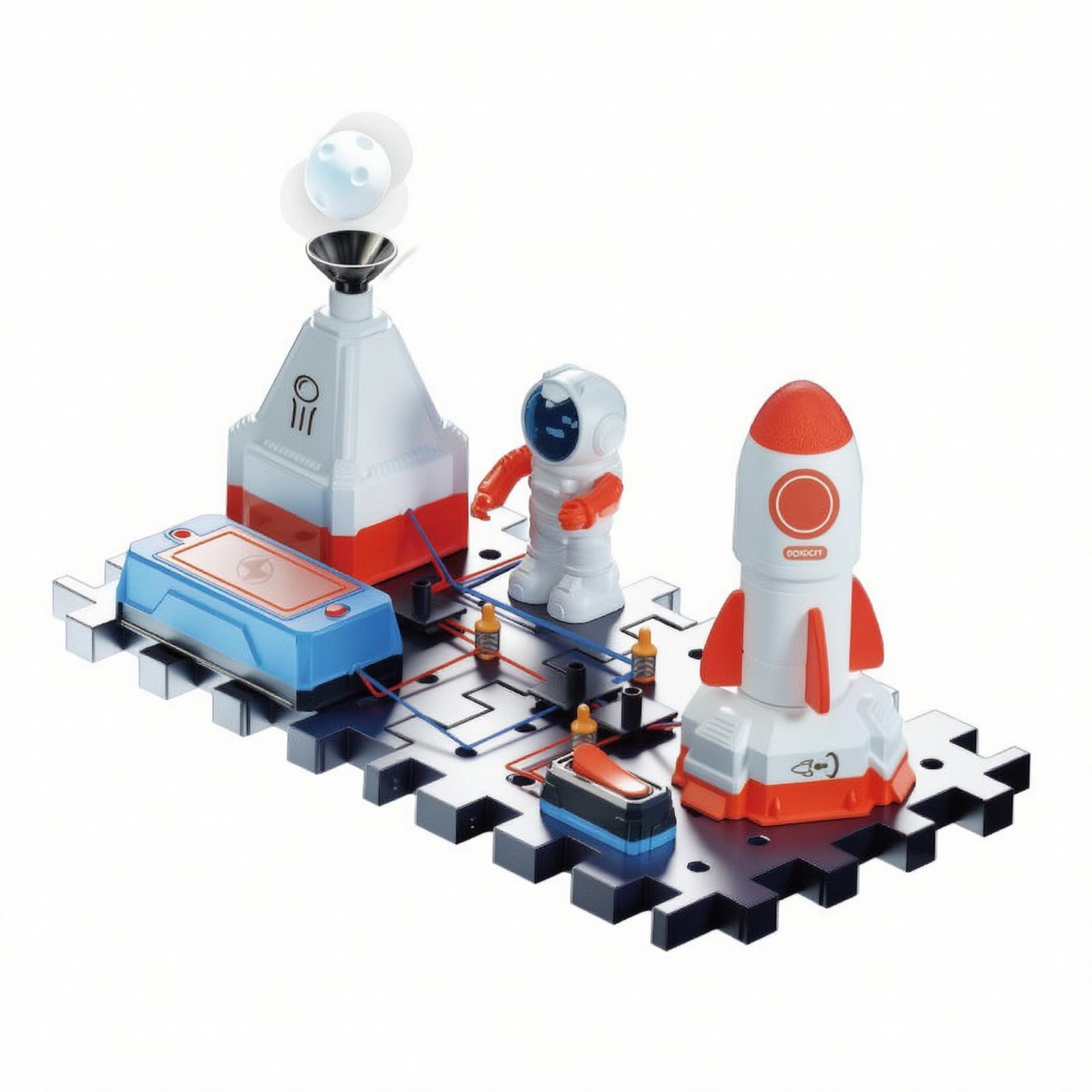 Electronic Building Blocks Stem Kit - 15ピース組み立てブロック回路キット、実践的な物理実験、教育用STEMアクティビティ、電子組み立てブロック