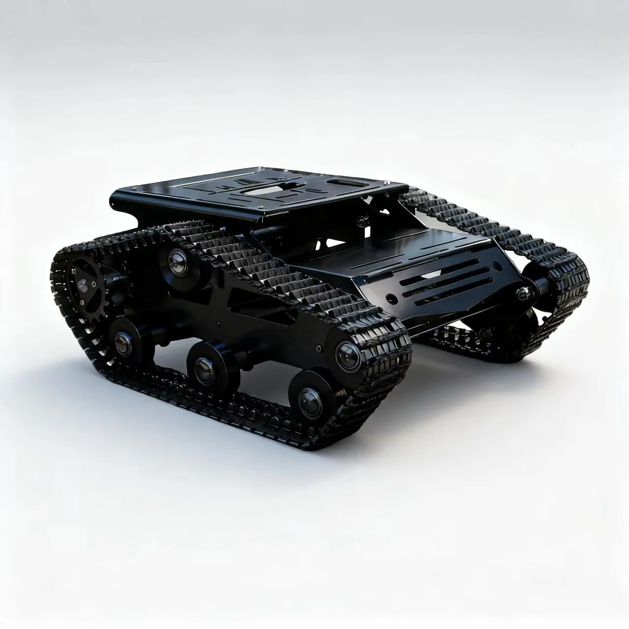 Raspberry Pi Robot Platform Tank Chassis - Arduino/Raspberry Pi用DIYキット、2WDモーター搭載、アルミニウム合金製大型プラットフォーム、リモコン操作可能なスマートロボットカー用シャーシ。