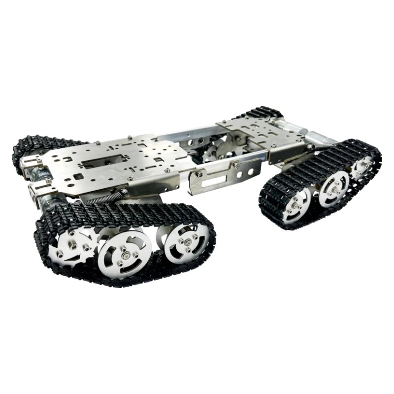 Raspberry Pi Robot Platform Tank Chassis - 12kg積載RC戦車スマートロボットカー、スチールシャーシ、モーター付き大型プラットフォーム、Arduino/Raspberry Pi DIYキット対応プログラマブルロボット