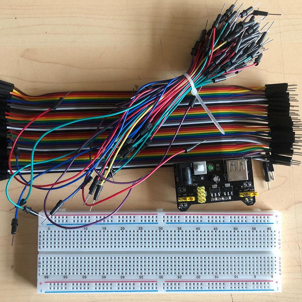 Breadboard Jumper Wires Power Supply Kit - 回路実験やDIY電子工作に最適な、40ピンの電源モジュール付き830ポイントのブレッドボード用ジャンパーワイヤーキット。