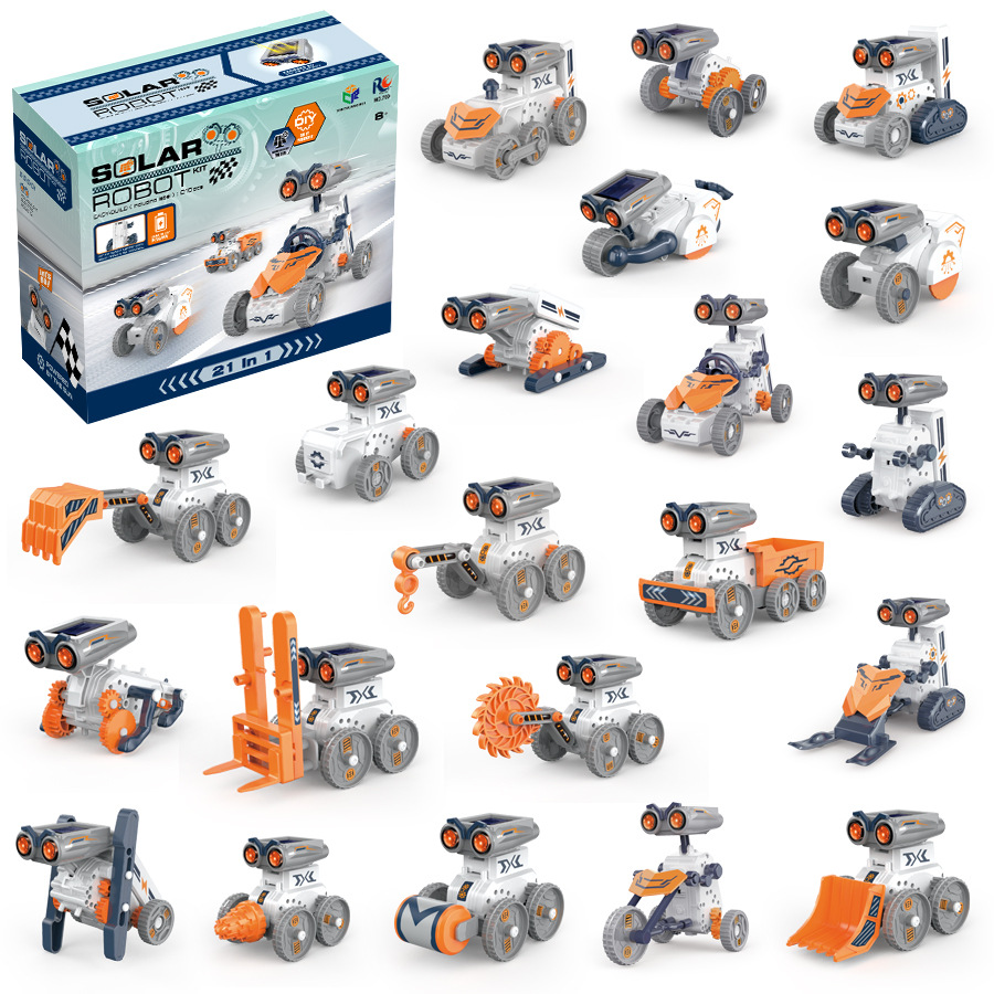 21 in 1 DIYソーラーロボット組み立てキット 子供向 - Solar Powered Robot Kit 14 In 1 のレビューと価格