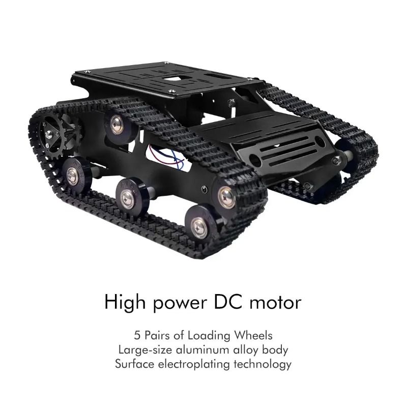 スマートロボットカータンクシャーシキットアルミニウム合金ビッ - Raspberry Pi Robot Platform Tank Chassis のレビューと価格