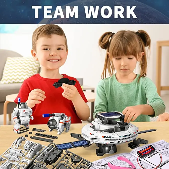 12 in 1 科学実験ソーラーロボットおもちゃ DIY ビ - Solar Powered Robot Kit 14 In 1 のレビューと価格