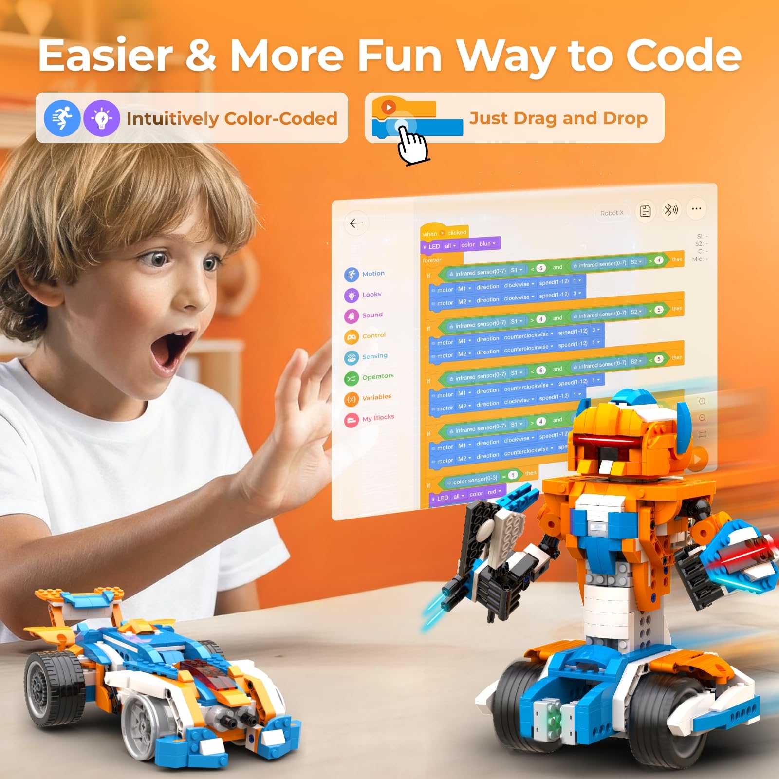 Apitor ロボット組み立てキット、12-in-1 プログ - Stem Robot Building Kit Coding のレビューと価格