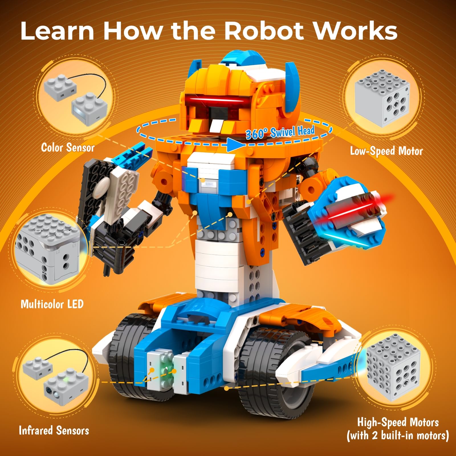 Apitor ロボット組み立てキット、12-in-1 プログ - Stem Robot Building Kit Coding のレビューと価格