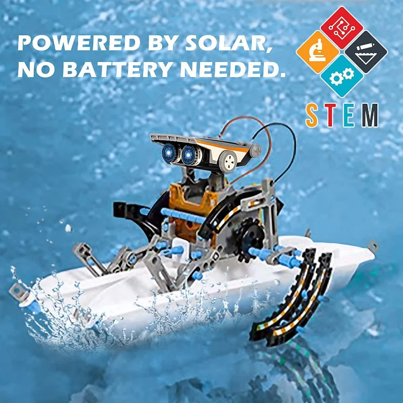 13-in-1 ソーラーパワーロボットキット STEM教育D - Solar Powered Robot Kit 14 In 1 のレビューと価格