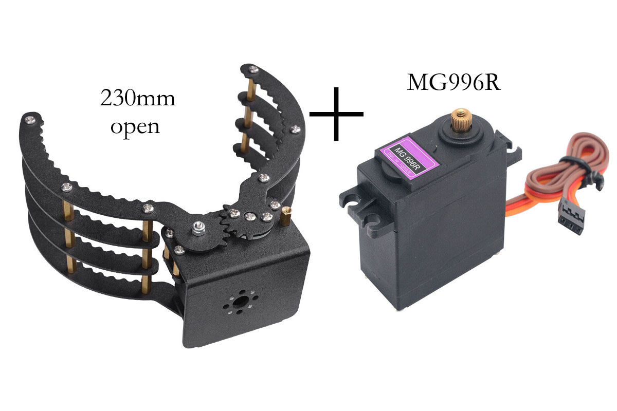 230mm開口のメカニカルクロー・グリッパーとMG996/D - Programmable Robotic Arm Kit Arduino のレビューと価格