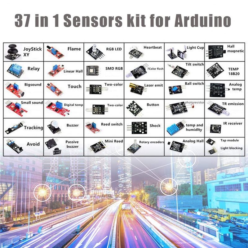 ABKN-For Arduino MCU 互換 37-In- - Arduino Sensor Kit 37 Modules Starter のレビューと価格