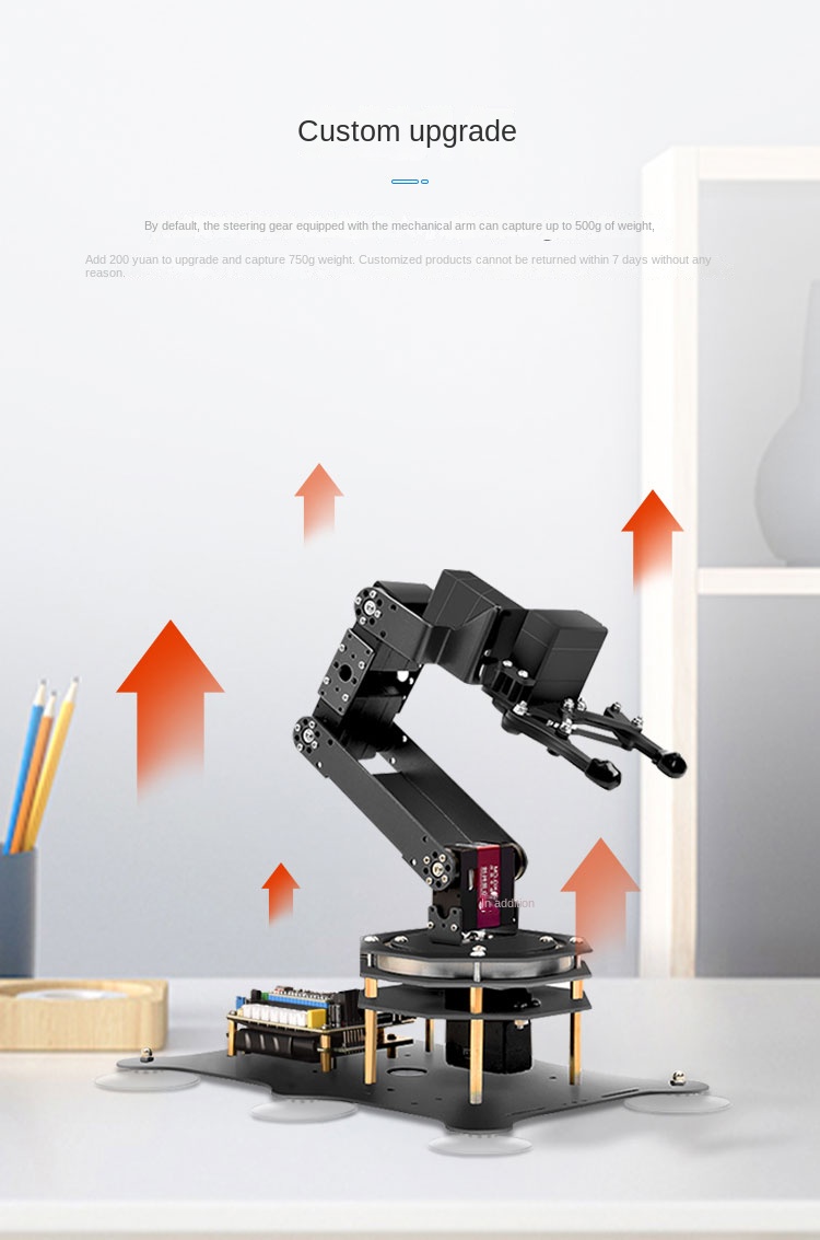 金属の爪が付いたロボットアームの6 dps,180度回転ベー - Programmable Robotic Arm Kit Arduino のレビューと価格