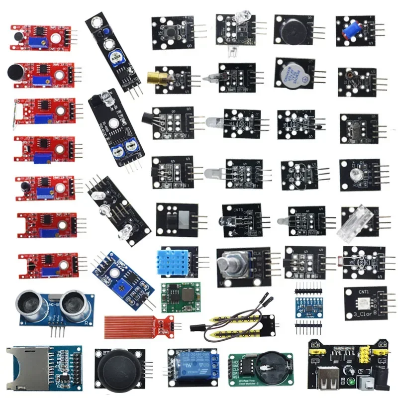 45 in 1 センサーモジュール 16 種類スターターキッ - Arduino Sensor Kit 37 Modules Starter のレビューと価格