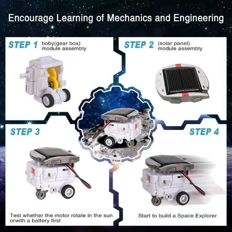 6-in-1 ソーラーパワー STEM ロボットキット DI - Solar Powered Robot Kit 14 In 1 のレビューと価格