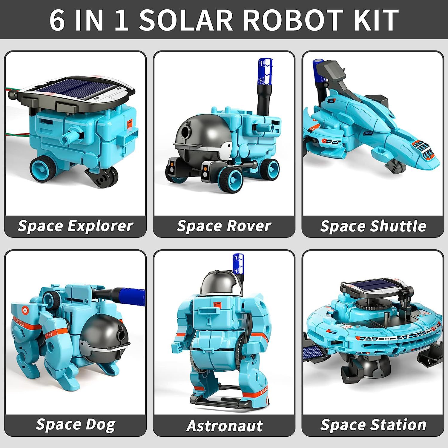 組み立てロボットキット 6 in 1 教育 DIY 作成おも - Solar Powered Robot Kit 14 In 1 のレビューと価格