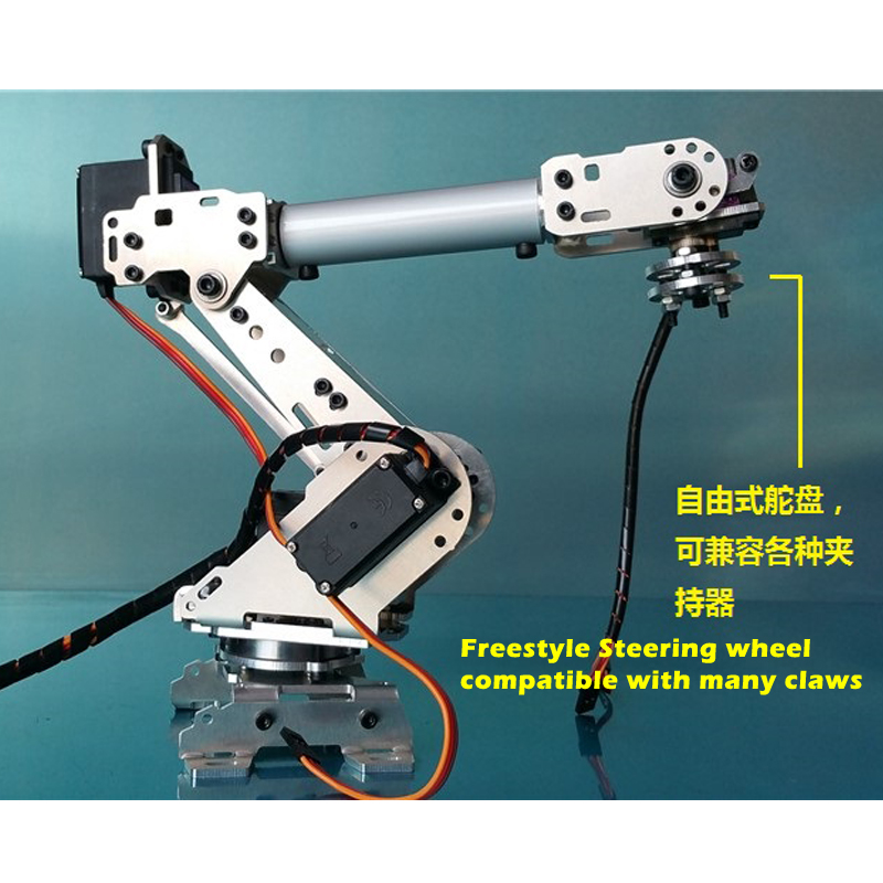 6自由度ロボットアームプロジェクトモデルメタルマニピュレータ - Programmable Robotic Arm Kit Arduino のレビューと価格