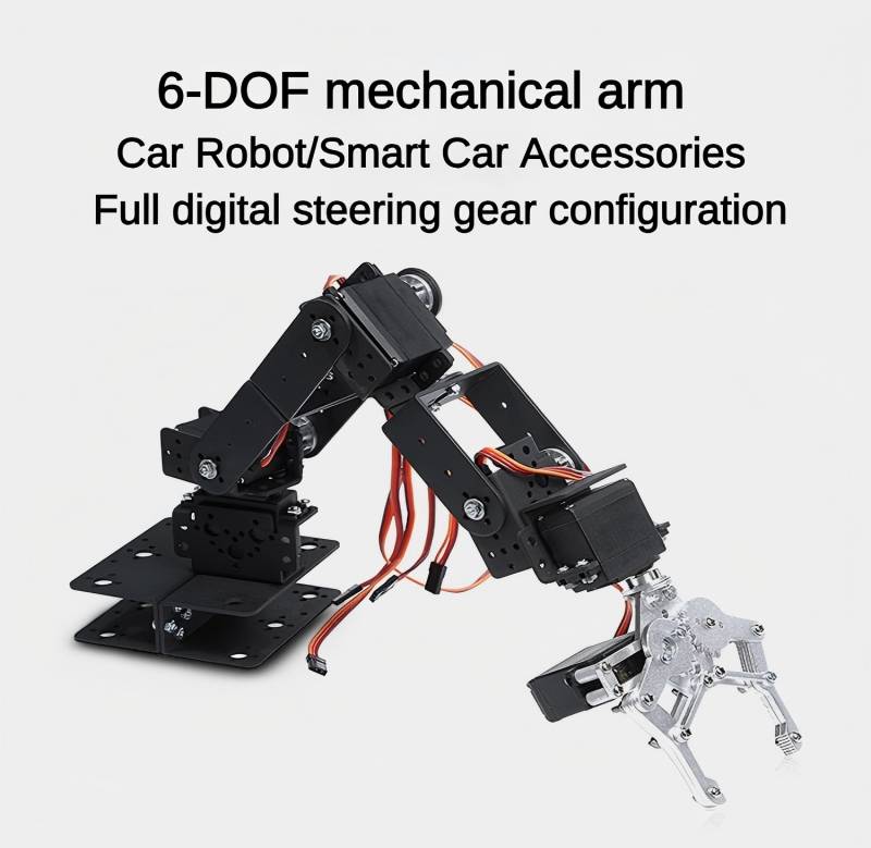 MG996 6 DOF ロボットメタル合金製メカニカルアーム - Programmable Robotic Arm Kit Arduino のレビューと価格