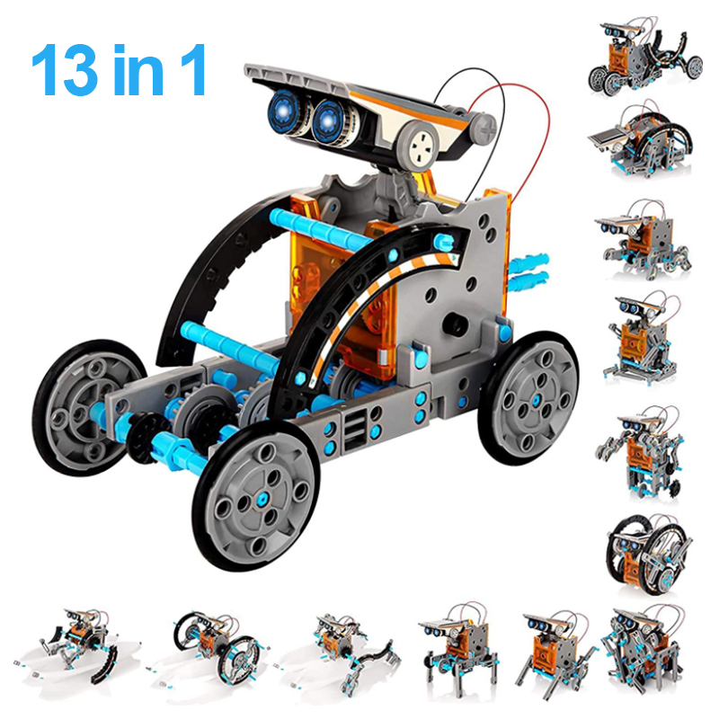 13 in 1科学実験ソーラーロボットおもちゃDIY組み立て - Solar Powered Robot Kit 14 In 1 のレビューと価格