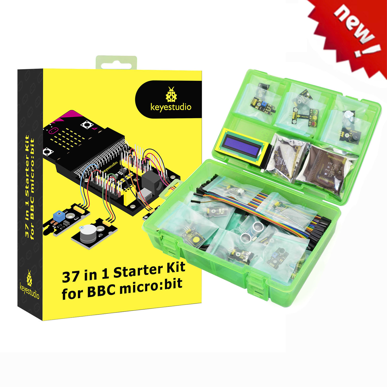 Keyestudio 37 in 1 センサースターターキッ - Micro Bit Stem Educational Starter Kit のレビューと価格