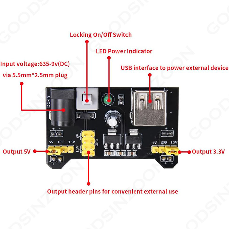 電子スターター キット、電源、ブレッドボード、ジャンパー ワ - Breadboard Jumper Wires Power Supply Kit のレビューと価格