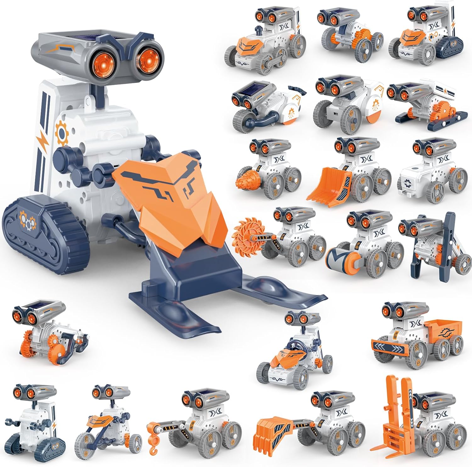 21/14/7 in 1 科学実験 ソーラーロボットおもちゃ - Solar Powered Robot Kit 14 In 1 のレビューと価格