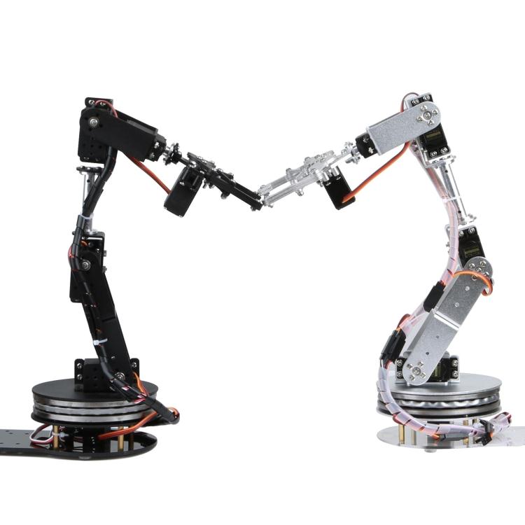 シルバー 6 DOF ロボットアーム 180/360 度回転 - Programmable Robotic Arm Kit Arduino のレビューと価格
