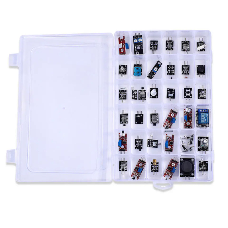 Arduino 用 45 in 1 センサーモジュールスター - Arduino Sensor Kit 37 Modules Starter のレビューと価格