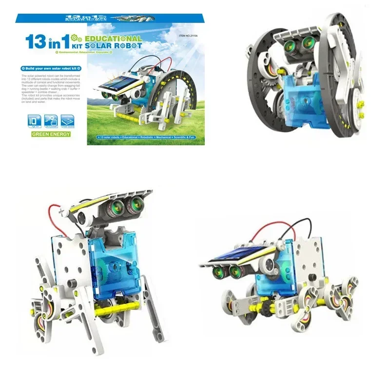 13 in 1ソーラーロボットキットSTEM教育DIY組み立 - Solar Powered Robot Kit 14 In 1 のレビューと価格