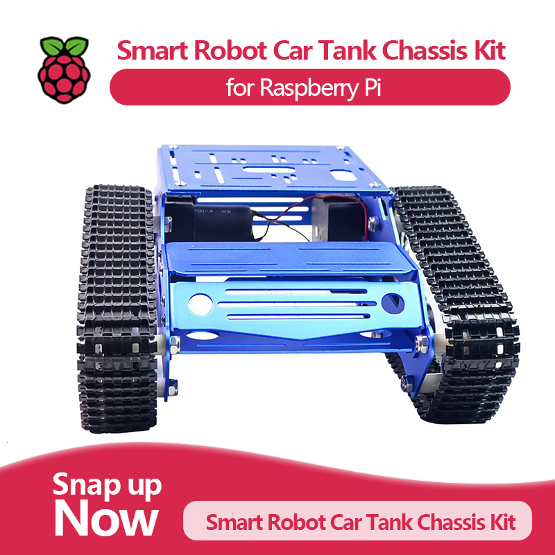 スマートロボットカータンクシャーシキット、アルミニウム合金大 - Raspberry Pi Robot Platform Tank Chassis のレビューと価格