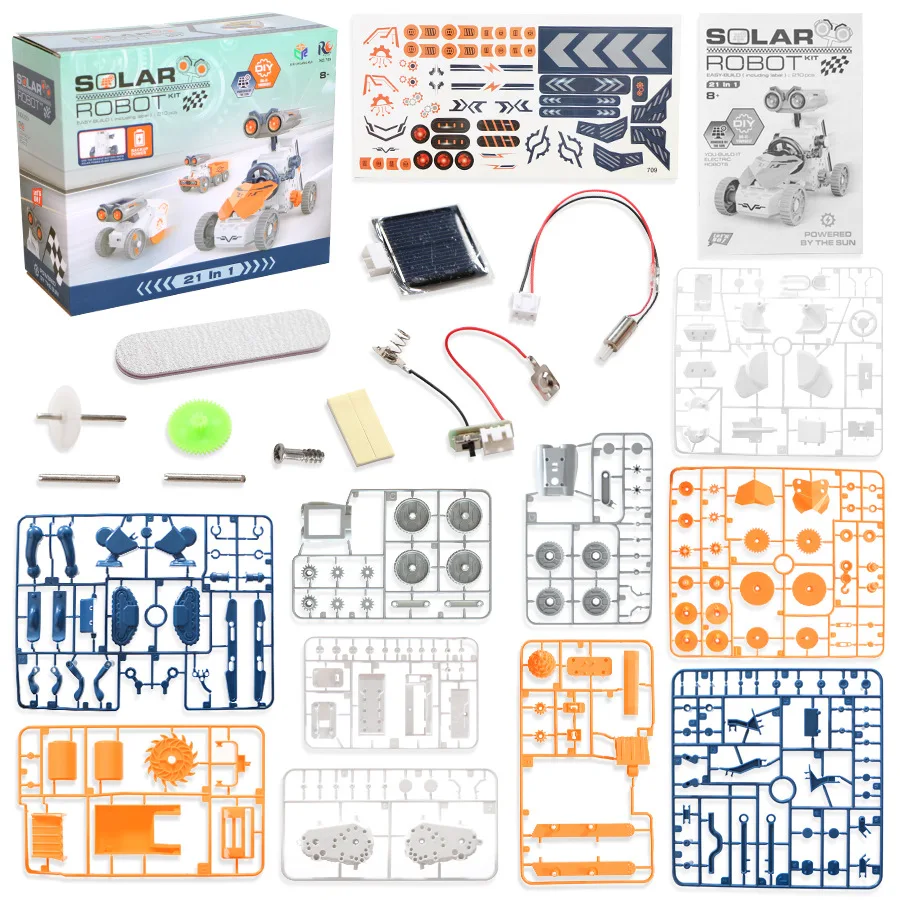 ソーラーロボット21 in 1 DIY組み立てキット。子供向 - Solar Powered Robot Kit 14 In 1 のレビューと価格