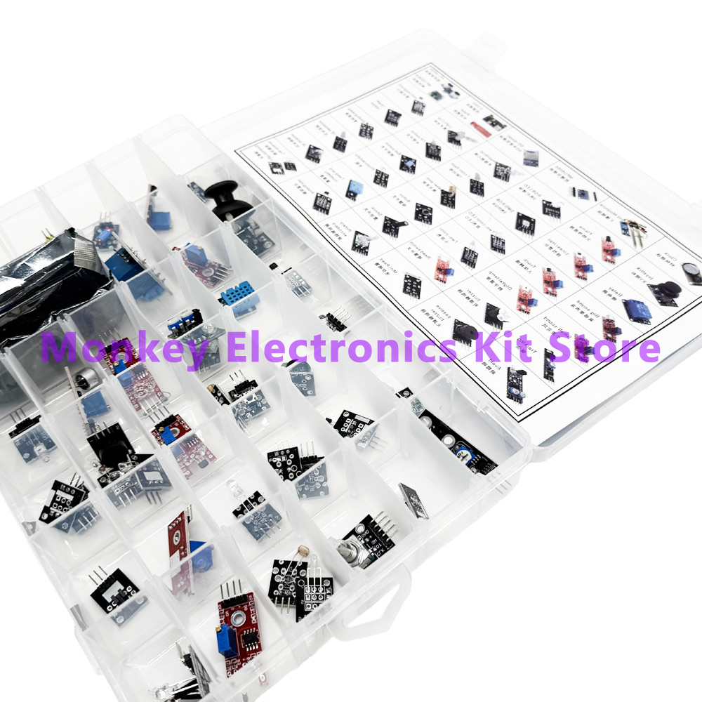 45 in 1 センサーモジュールと Arduino Ras - Arduino Sensor Kit 37 Modules Starter のレビューと価格