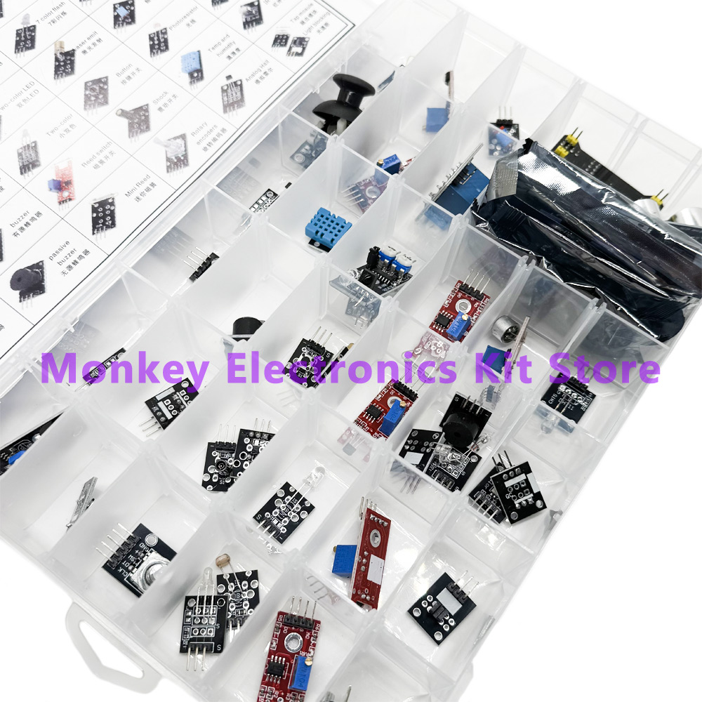 45 in 1 センサーモジュールと Arduino Ras - Arduino Sensor Kit 37 Modules Starter のレビューと価格