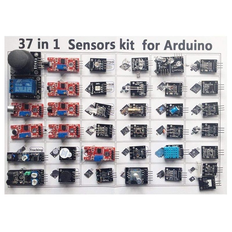 Arduino MCU用37-in-1センサーモジュールキッ - Arduino Sensor Kit 37 Modules Starter のレビューと価格