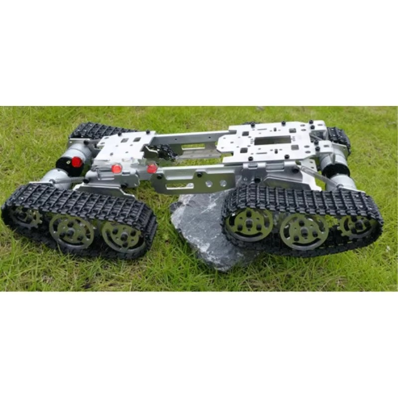 12kgの積載能力を持つ、モーター付きのスマートロボットカー - Raspberry Pi Robot Platform Tank Chassis のレビューと価格
