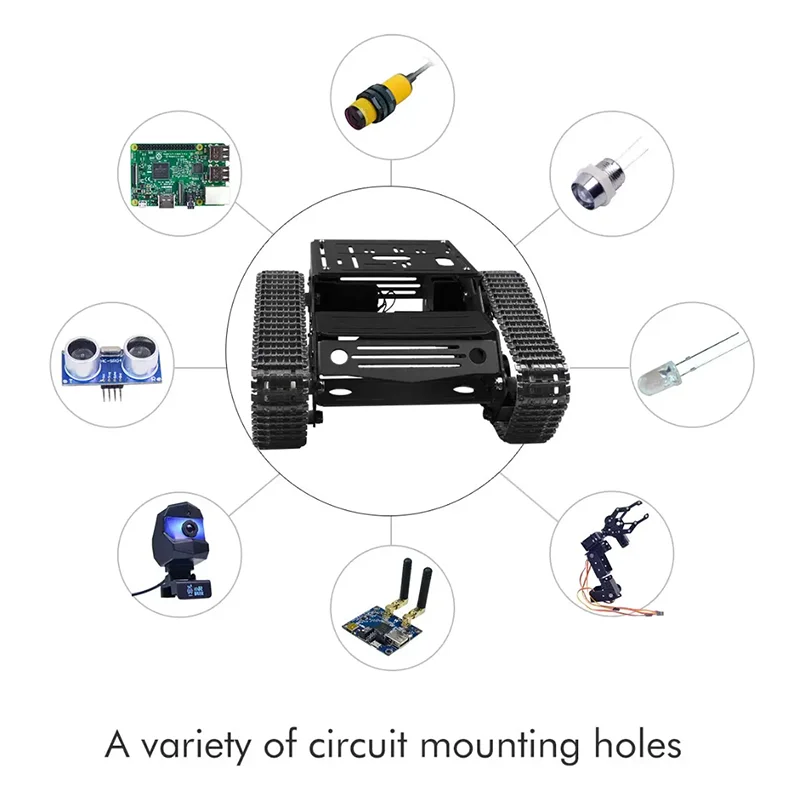 Arduino/Raspberry Pi用DIYキット、2W - Raspberry Pi Robot Platform Tank Chassis のレビューと価格
