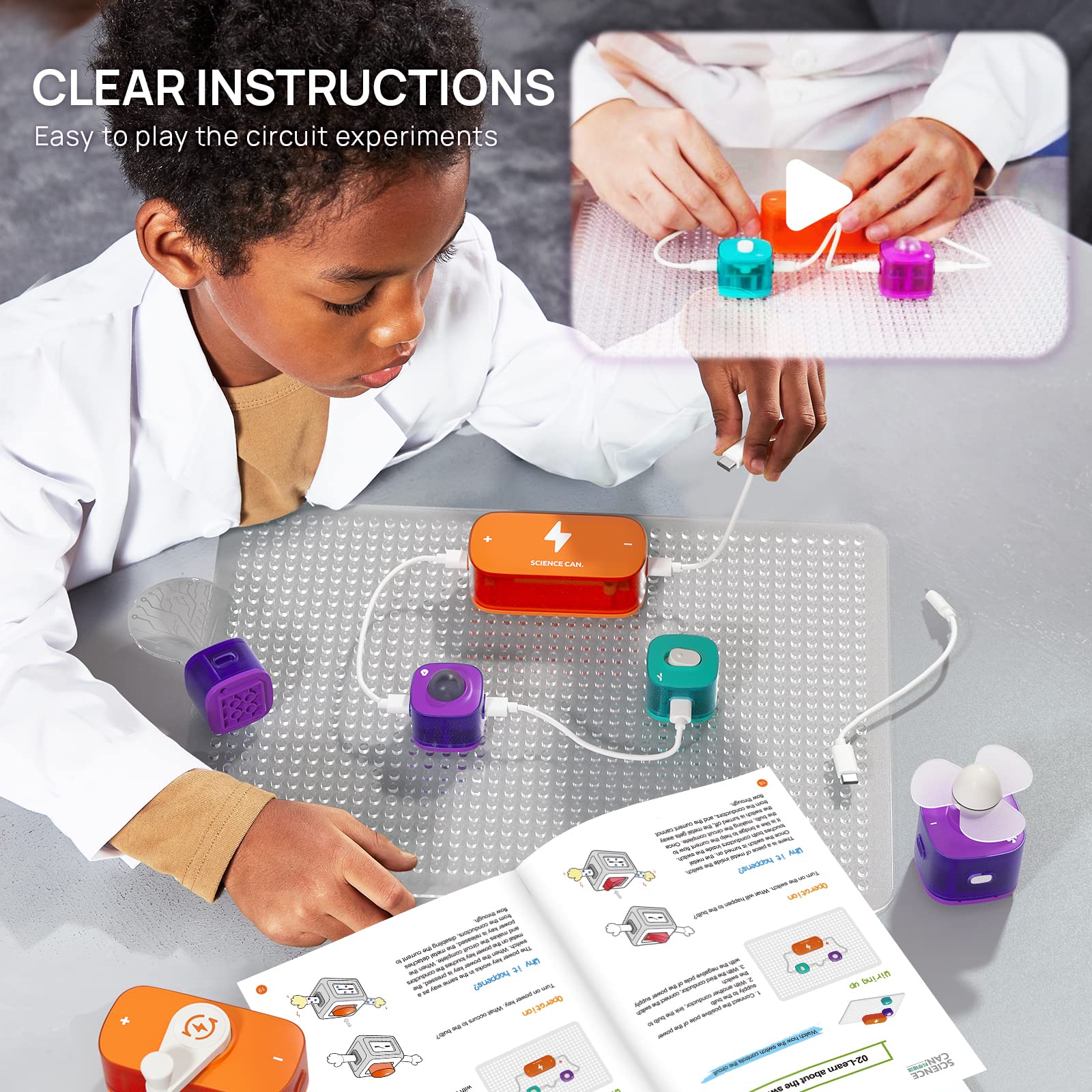 STEM科学実験キット 子供用 電子物理回路ビルディングブロ - Electronic Building Blocks Stem Kit のレビューと価格