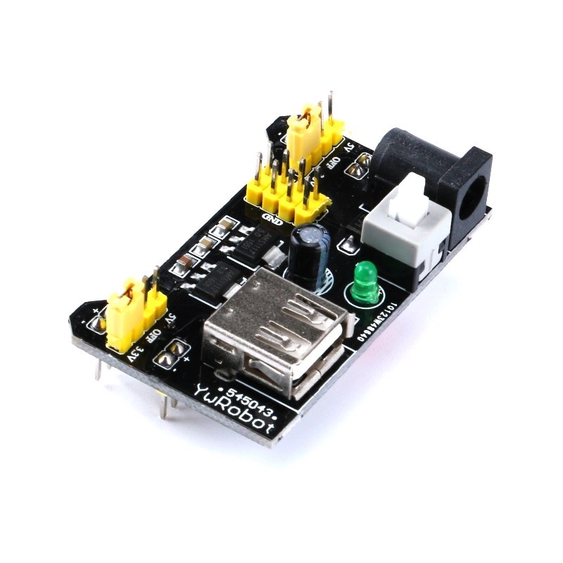 3.3V/5V MB-102 ブレッドボード電源モジュール  - Breadboard Jumper Wires Power Supply Kit のレビューと価格