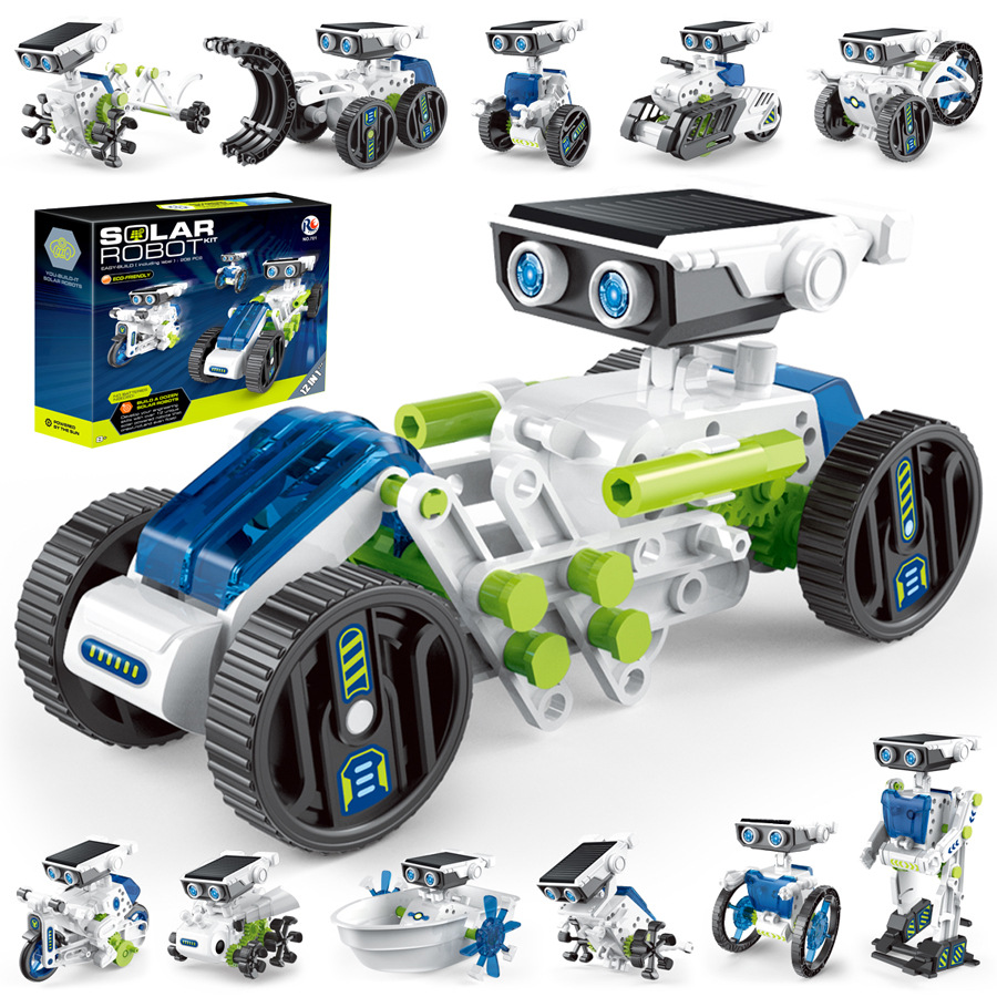 21/14/7 1台で7つの科学実験ができるソーラーロボット - Solar Powered Robot Kit 14 In 1 のレビューと価格