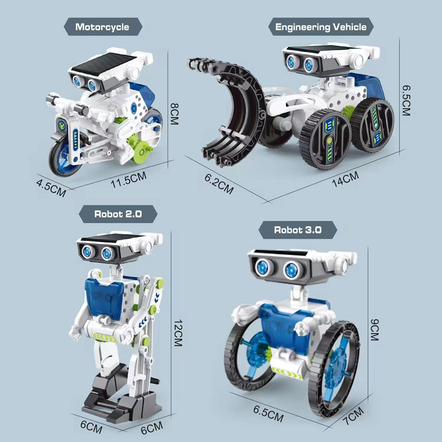 21/14/7 1台で7つの科学実験ができるソーラーロボット - Solar Powered Robot Kit 14 In 1 のレビューと価格