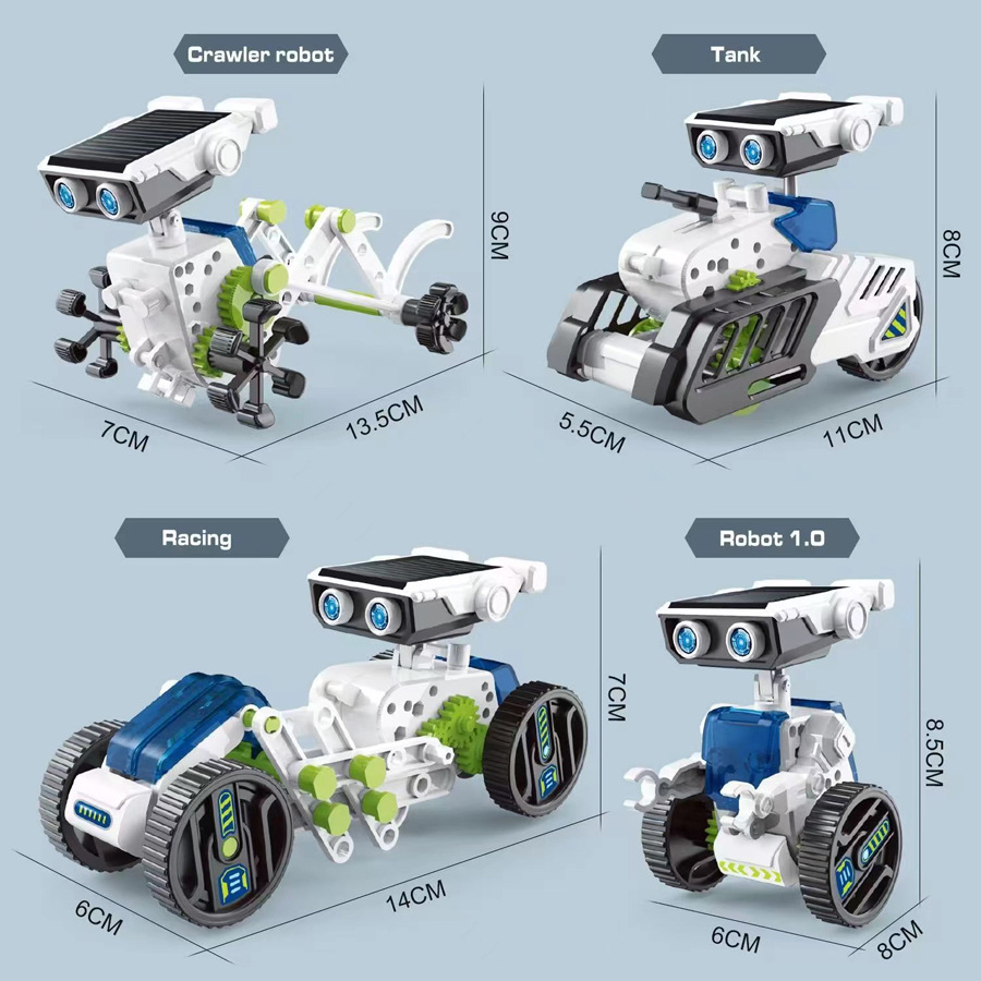 21/14/7 1台で7つの科学実験ができるソーラーロボット - Solar Powered Robot Kit 14 In 1 のレビューと価格