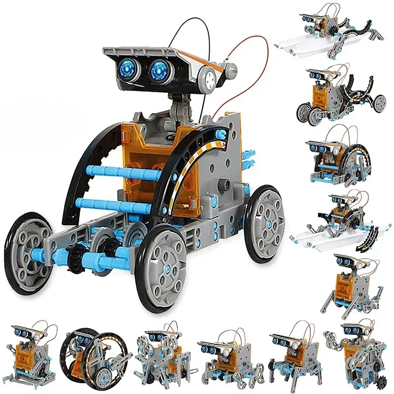 ソーラーロボットキット ハイテク科学玩具 13 in 1 知 - Solar Powered Robot Kit 14 In 1 のレビューと価格