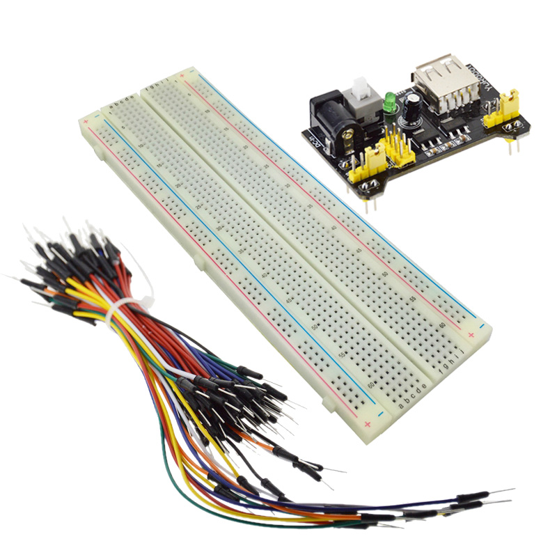 LIZAO MB-102 830 ポイントブレッドボードキッ - Breadboard Jumper Wires Power Supply Kit のレビューと価格
