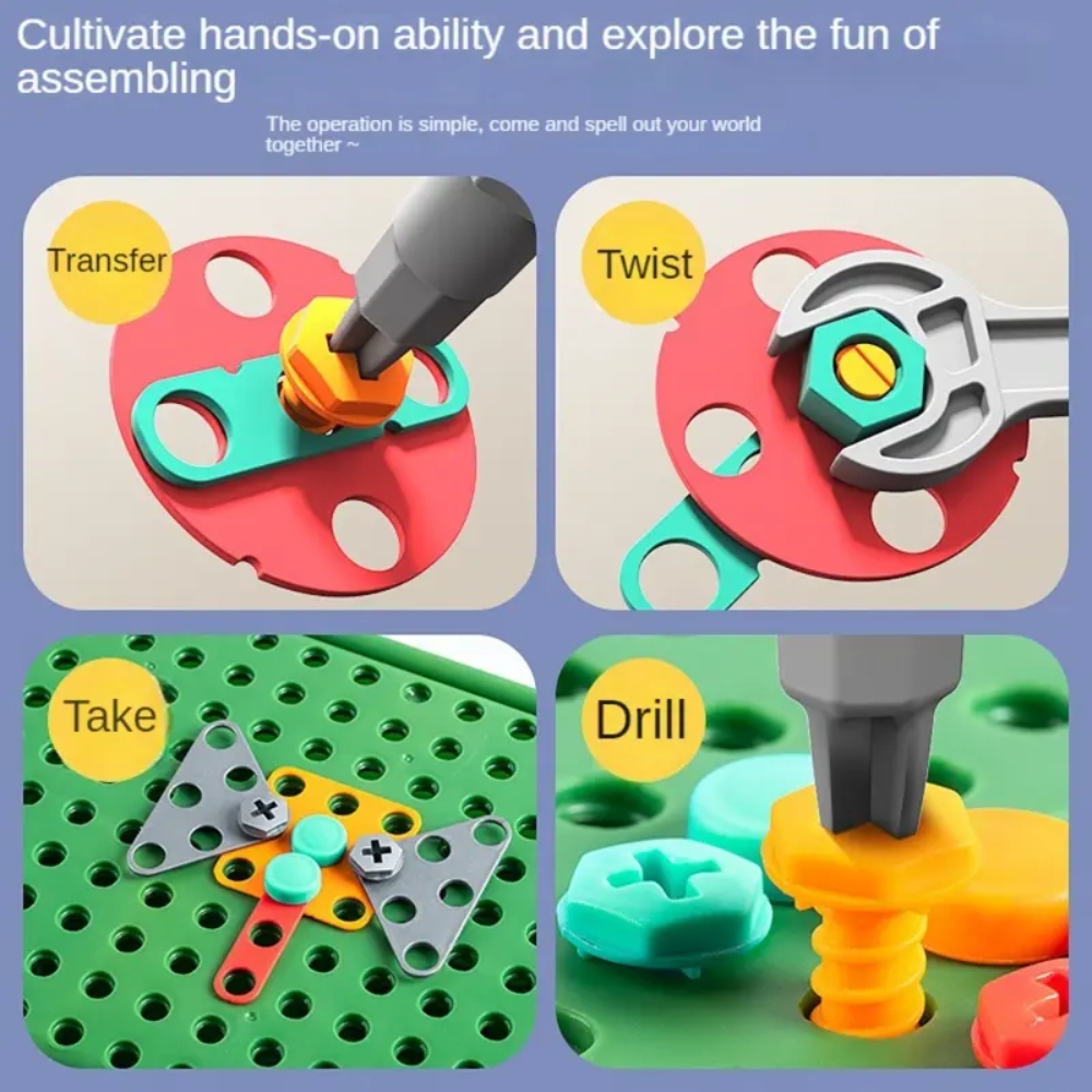 450個の子供用STEMドリルセット クリエイティブモザイク - Electronic Building Blocks Stem Kit のレビューと価格