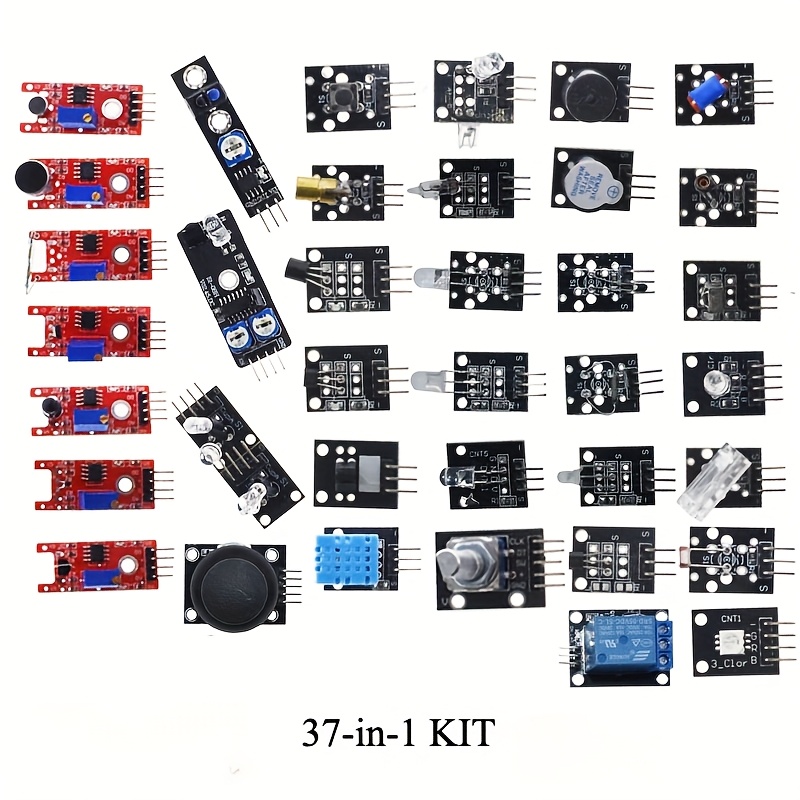37-in-1 センサー モジュール スターター キット – - Arduino Sensor Kit 37 Modules Starter のレビューと価格