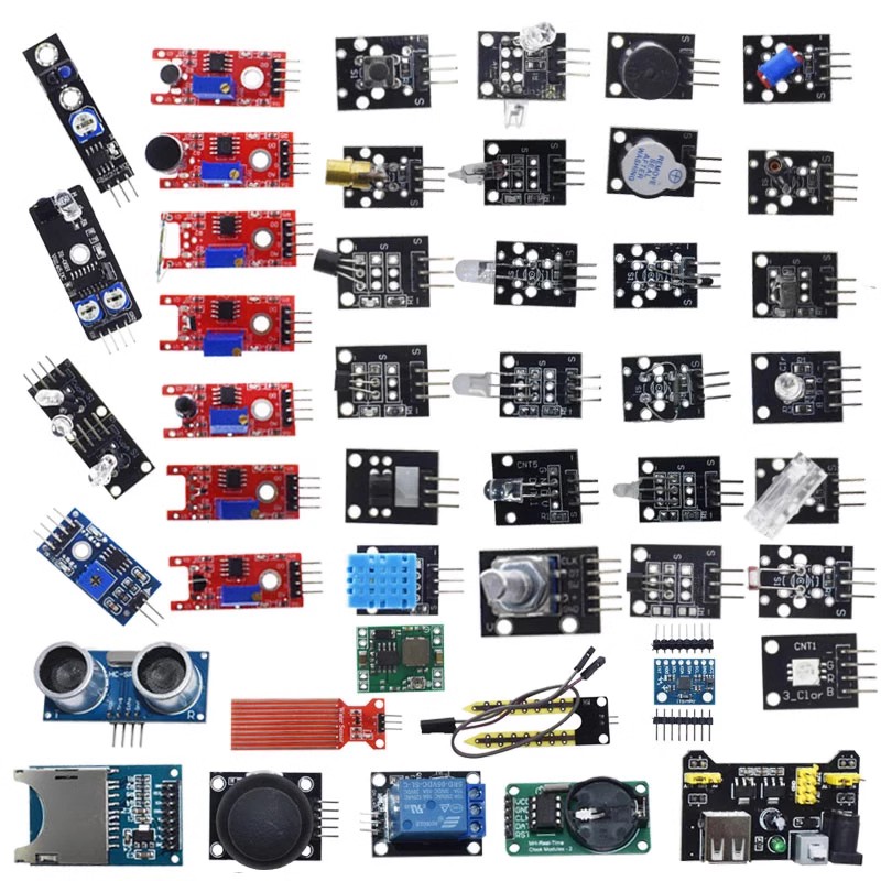 45 in 1センサーモジュール16種類スターターキット A - Arduino Sensor Kit 37 Modules Starter のレビューと価格