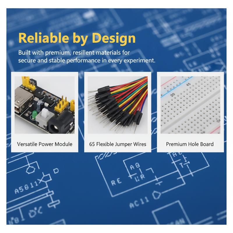 MB-102 ブレッドボードキット。ジャンパーワイヤー、電源 - Breadboard Jumper Wires Power Supply Kit のレビューと価格