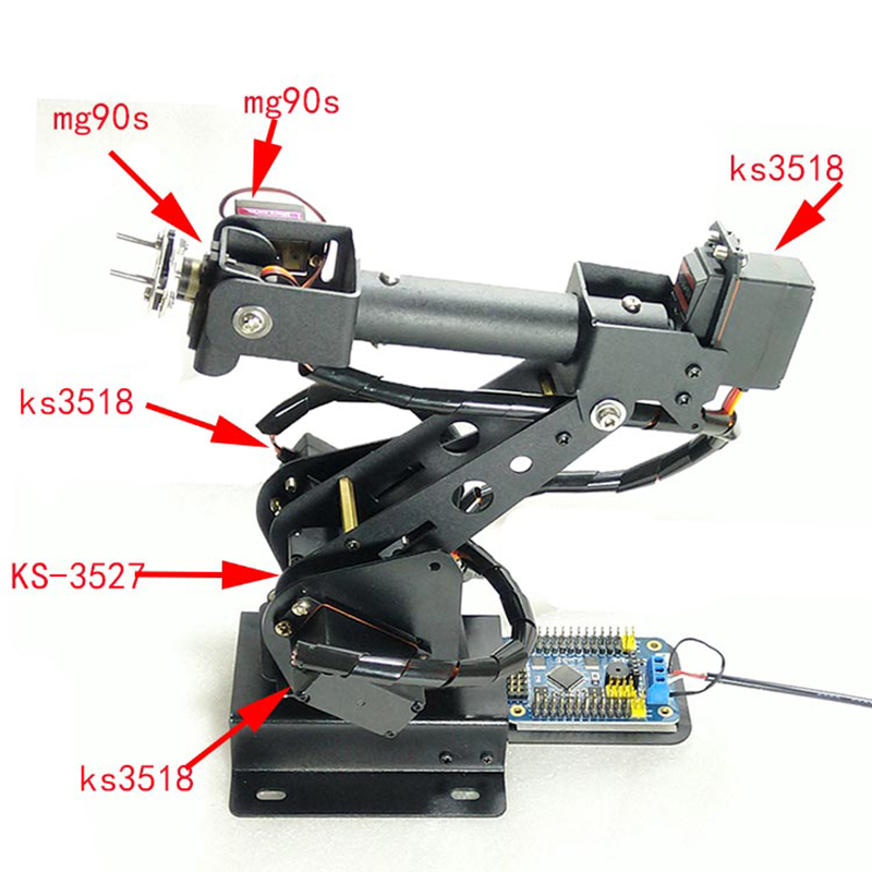6自由度ロボットアーム ABB産業用ロボットアーム 金属製デ - Programmable Robotic Arm Kit Arduino のレビューと価格