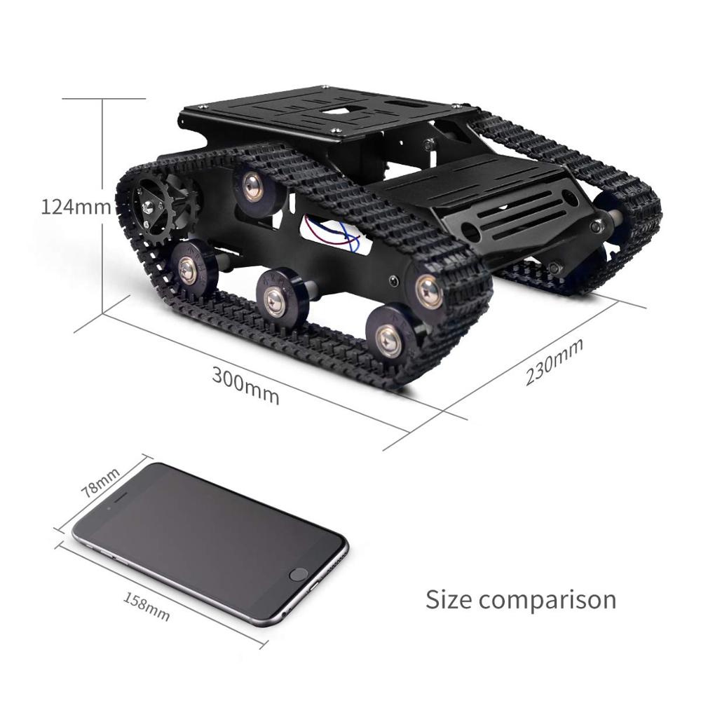 スマートロボットカータンクシャーシキットアルミ合金大型プラッ - Raspberry Pi Robot Platform Tank Chassis のレビューと価格