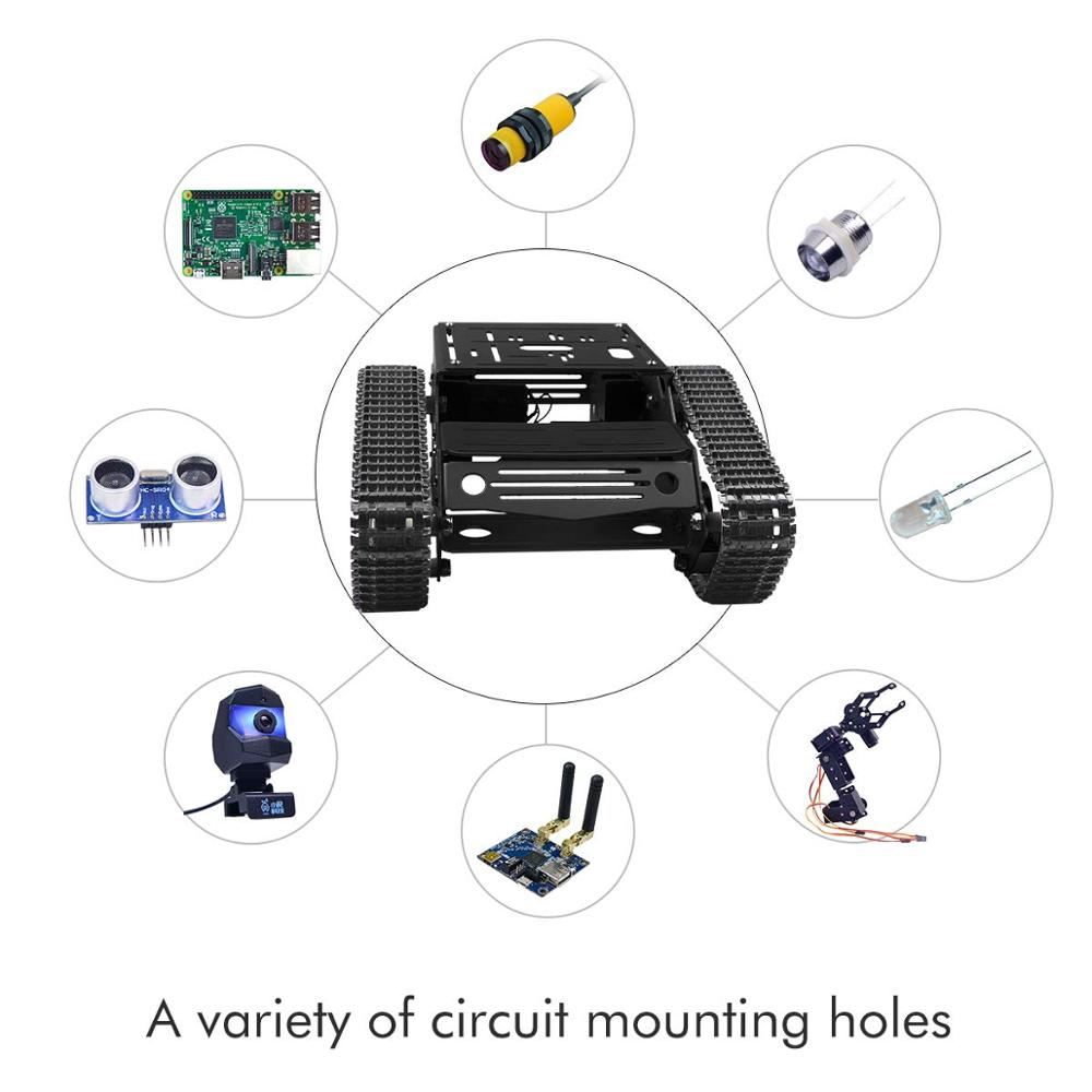 スマートロボットカータンクシャーシキットアルミ合金大型プラッ - Raspberry Pi Robot Platform Tank Chassis のレビューと価格