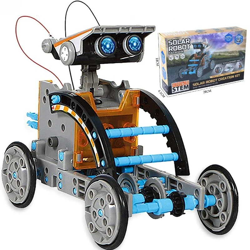 STEMソーラーロボットキット ハイテク科学玩具 12 in - Solar Powered Robot Kit 14 In 1 のレビューと価格