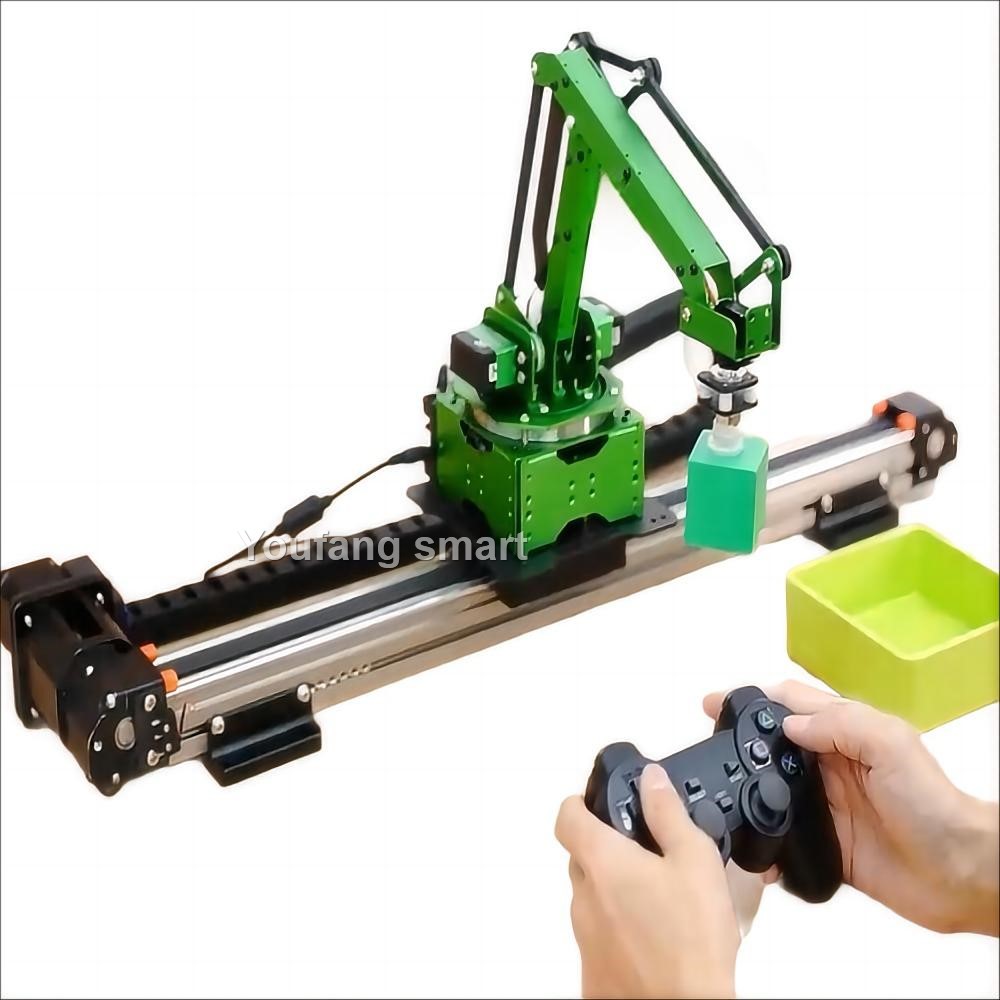 5軸ロボットアーム、ガイドレール付き、吸盤式RCロボットマニ - Programmable Robotic Arm Kit Arduino のレビューと価格